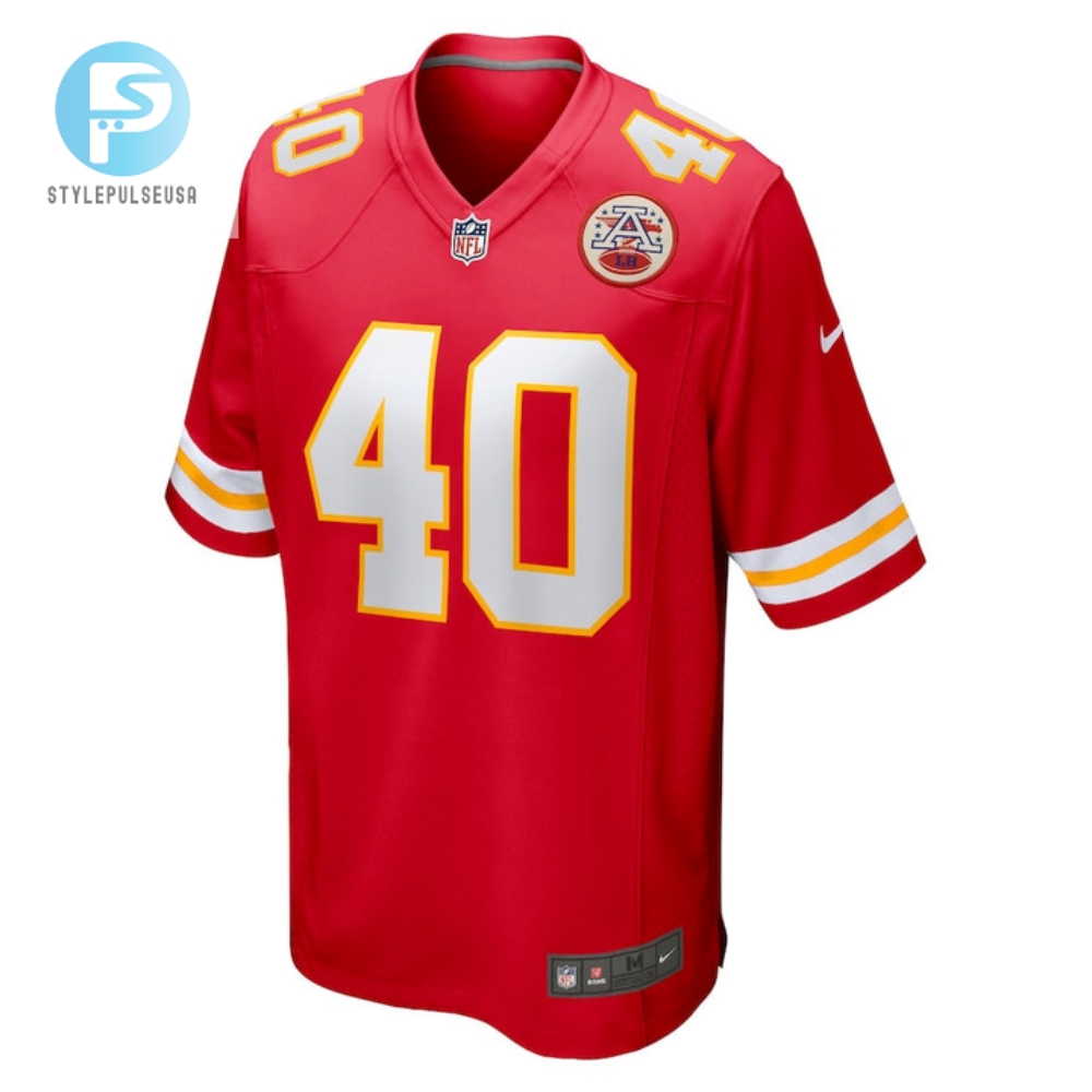 Kendall Blanton 40 Kansas City Chiefs Home Game Player Jersey  Red 