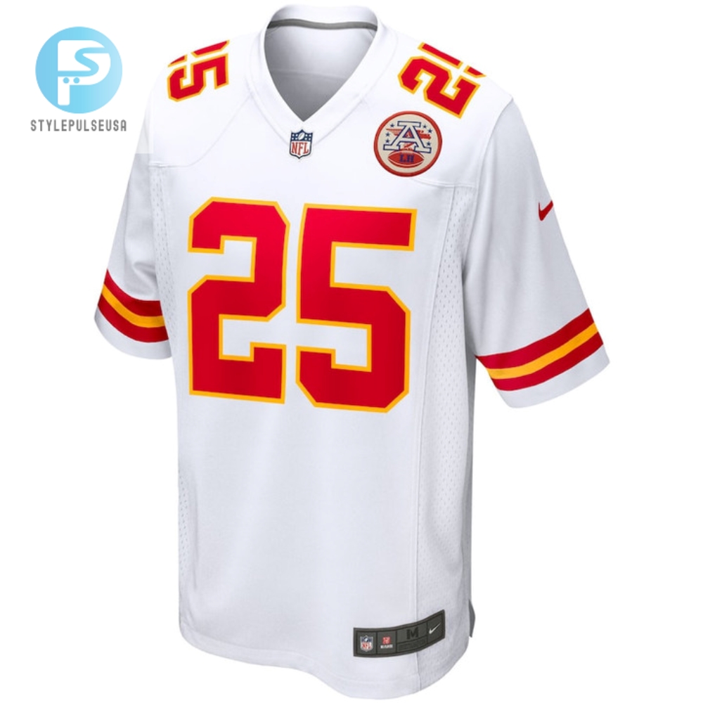 Clyde Edwardshelaire 25 Kansas City Chiefs Game Jersey  White 