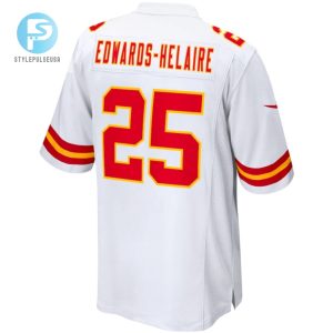 Clyde Edwardshelaire 25 Kansas City Chiefs Game Jersey White stylepulseusa 1 2