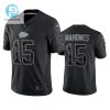 Patrick Mahomes 15 Kansas City Chiefs Black Reflective Limited Jersey Men stylepulseusa 1