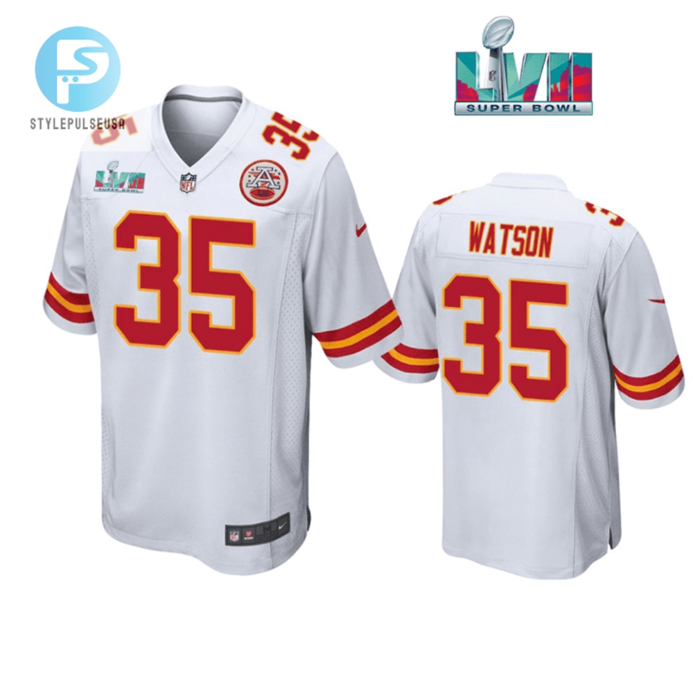 Jaylen Watson 35 Kansas City Chiefs Super Bowl Lvii White Men Game Jersey stylepulseusa 1