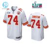 Geron Christian 74 Kansas City Chiefs Super Bowl Lvii White Men Game Jersey stylepulseusa 1