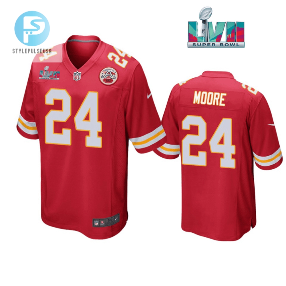 Skyy Moore 24 Kansas City Chiefs Super Bowl Lvii Red Men Game Jersey stylepulseusa 1