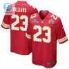 Joshua Williams 23 Kansas City Chiefs Super Bowl Lvii Champions Men Game Jersey Red stylepulseusa 1