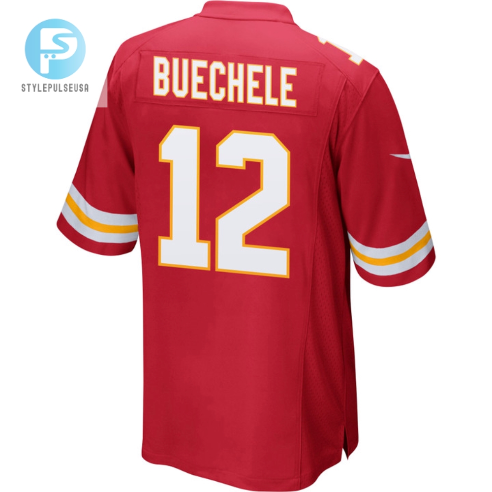 Shane Buechele 12 Kansas City Chiefs Super Bowl Lvii Champions Men Game Jersey  Red 