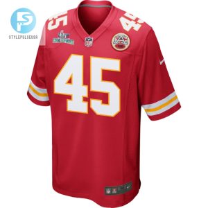 Michael Burton 45 Kansas City Chiefs Super Bowl Lvii Champions Men Game Jersey Red stylepulseusa 1 2