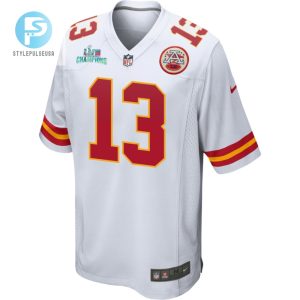 Nazeeh Johnson 13 Kansas City Chiefs Super Bowl Lvii Champions Men Game Jersey White stylepulseusa 1 2