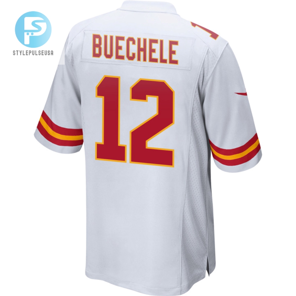 Shane Buechele 12 Kansas City Chiefs Super Bowl Lvii Champions Men Game Jersey  White 