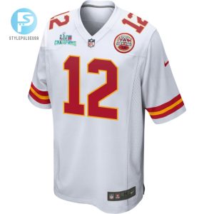 Shane Buechele 12 Kansas City Chiefs Super Bowl Lvii Champions Men Game Jersey White stylepulseusa 1 2