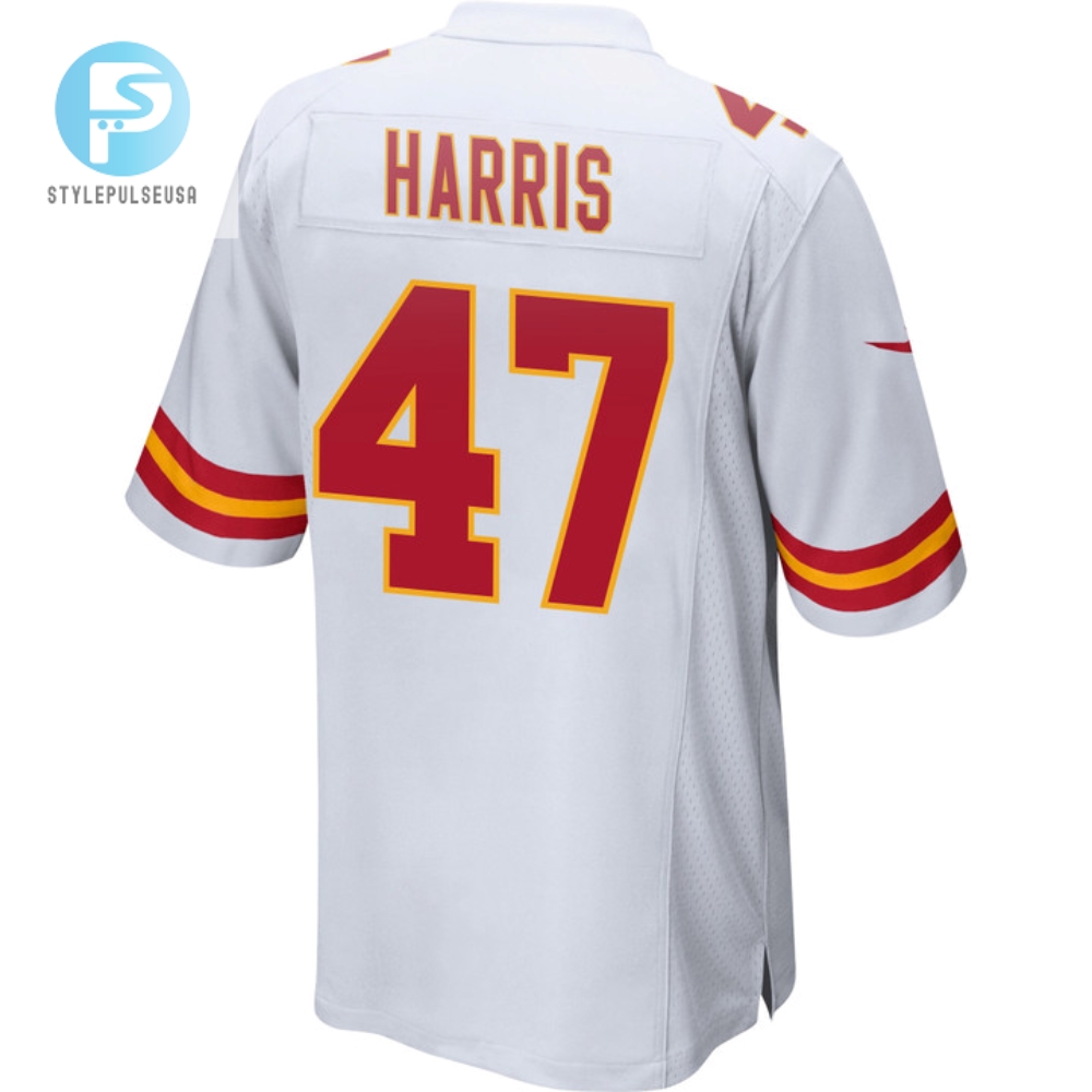 Darius Harris 47 Kansas City Chiefs Super Bowl Lvii Champions Men Game Jersey  White 