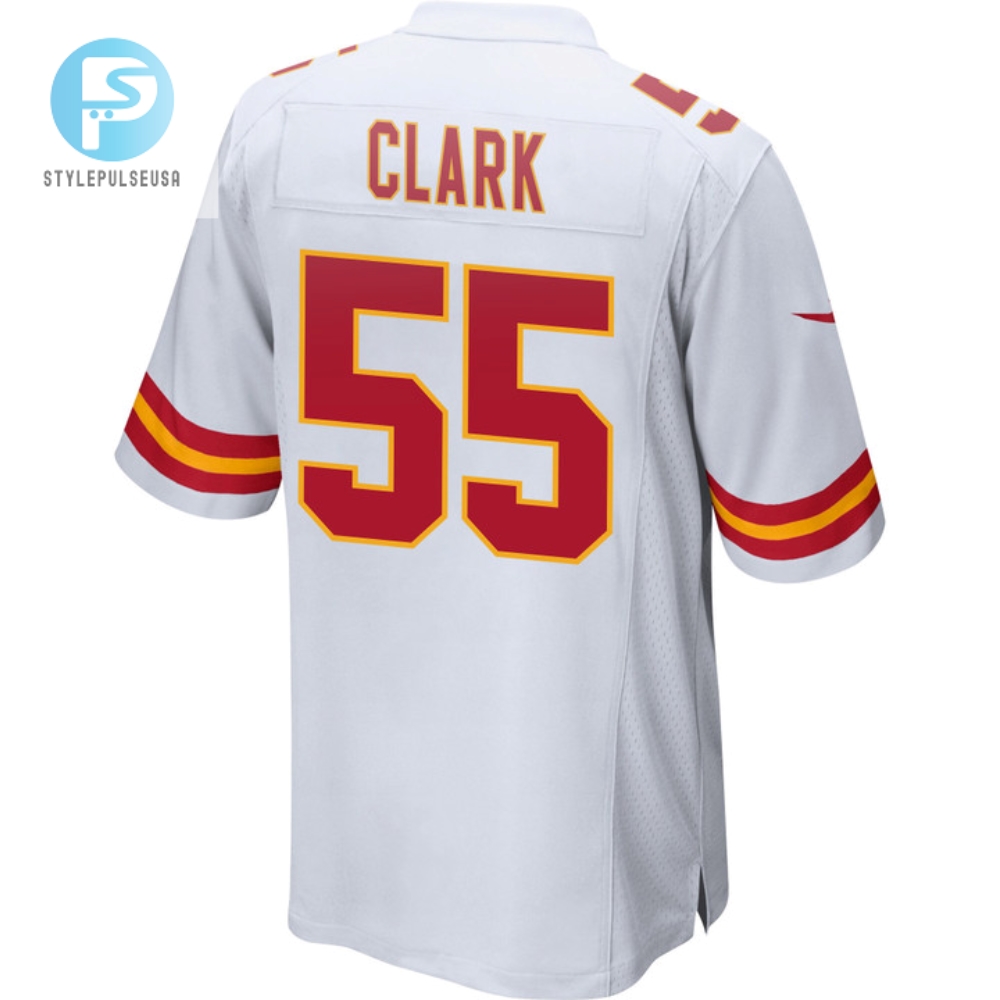 Frank Clark 55 Kansas City Chiefs Super Bowl Lvii Champions Men Game Jersey  White 