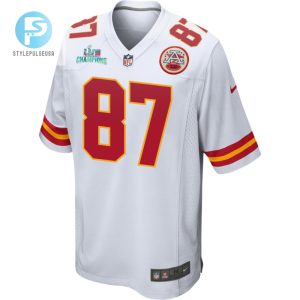 Travis Kelce 87 Kansas City Chiefs Super Bowl Lvii Champions Men Game Jersey White stylepulseusa 1 2