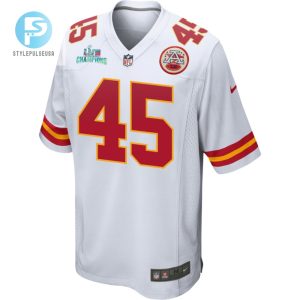 Michael Burton 45 Kansas City Chiefs Super Bowl Lvii Champions Men Game Jersey White stylepulseusa 1 2