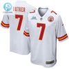 Harrison Butker 7 Kansas City Chiefs Super Bowl Lvii Champions Men Game Jersey White stylepulseusa 1