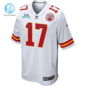 Mecole Hardman 17 Kansas City Chiefs Super Bowl Lvii Champions Men Game Jersey White stylepulseusa 1 2