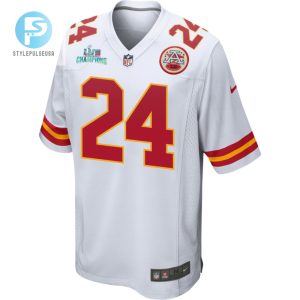 Skyy Moore 24 Kansas City Chiefs Super Bowl Lvii Champions Men Game Jersey White stylepulseusa 1 2