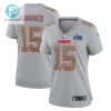 Patrick Mahomes 15 Kansas City Chiefs Women Super Bowl Lvii Patch Atmosphere Fashion Game Jersey Gray stylepulseusa 1