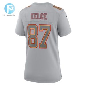 Travis Kelce 87 Kansas City Chiefs Women Super Bowl Lvii Patch Atmosphere Fashion Game Jersey Gray stylepulseusa 1 2