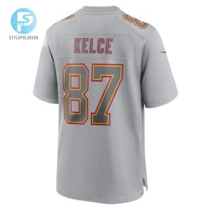 Travis Kelce 87 Kansas City Chiefs Youth Super Bowl Lvii Patch Atmosphere Fashion Game Jersey Gray stylepulseusa 1 2