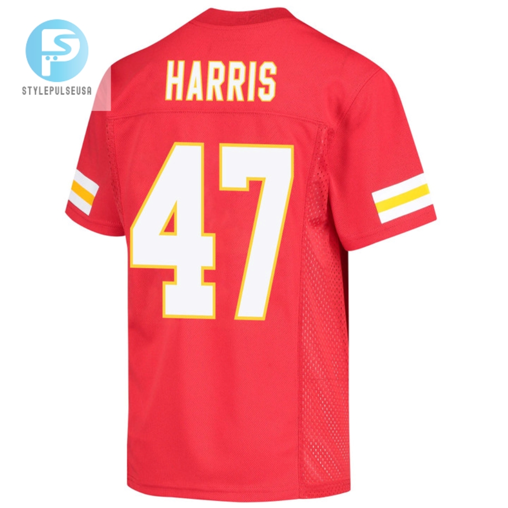 Darius Harris 47 Kansas City Chiefs Super Bowl Lvii Champions Youth Game Jersey  Red 
