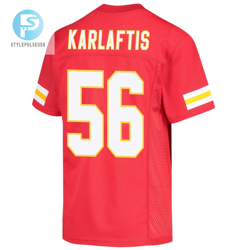 George Karlaftis 56 Kansas City Chiefs Super Bowl Lvii Champions Youth Game Jersey  Red 