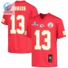 Nazeeh Johnson 13 Kansas City Chiefs Super Bowl Lvii Champions Youth Game Jersey Red stylepulseusa 1