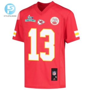 Nazeeh Johnson 13 Kansas City Chiefs Super Bowl Lvii Champions Youth Game Jersey Red stylepulseusa 1 2