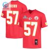 Orlando Brown 57 Kansas City Chiefs Super Bowl Lvii Champions Youth Game Jersey Red stylepulseusa 1