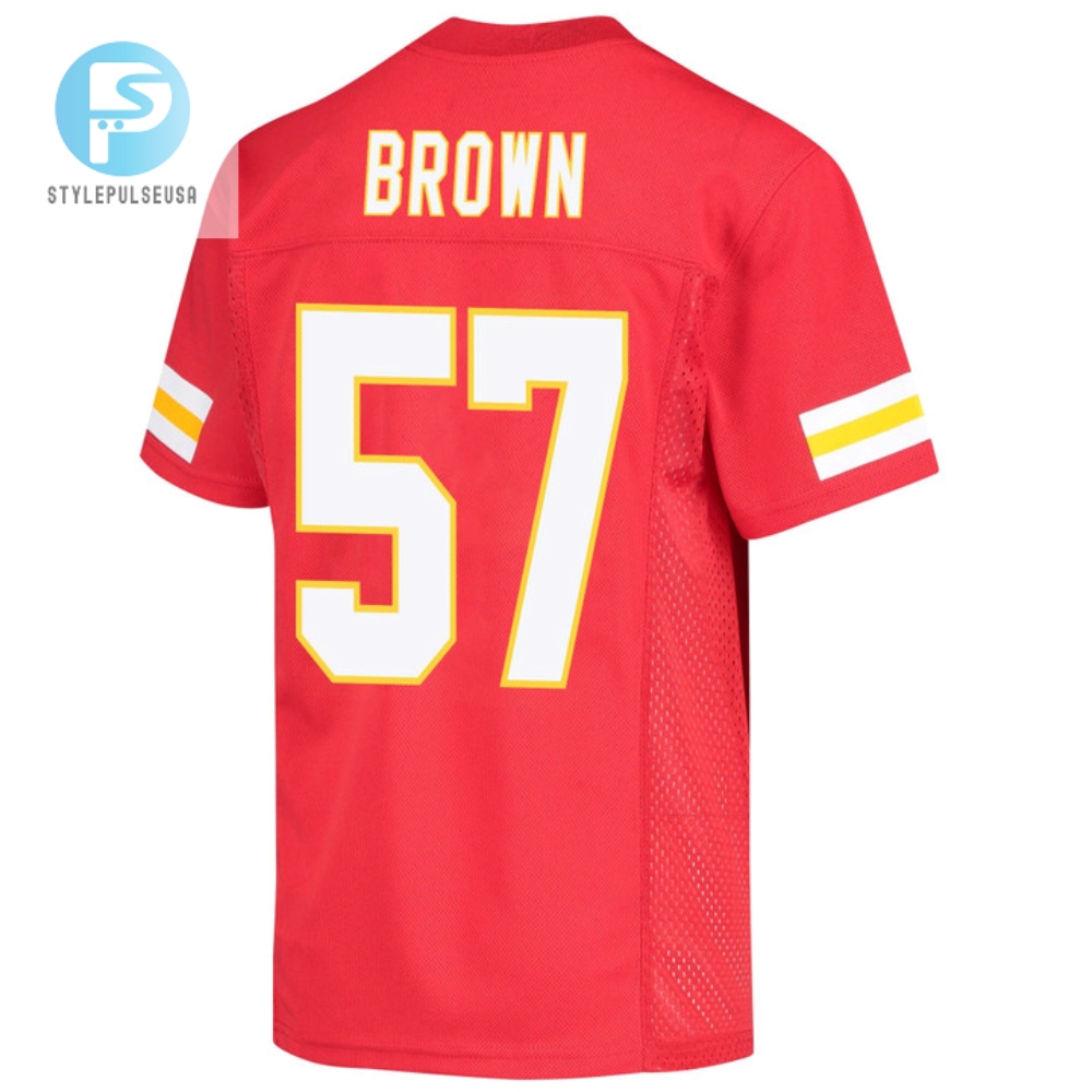 Orlando Brown 57 Kansas City Chiefs Super Bowl Lvii Champions Youth Game Jersey  Red 