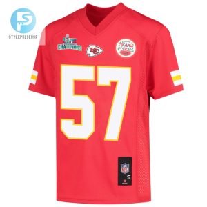 Orlando Brown 57 Kansas City Chiefs Super Bowl Lvii Champions Youth Game Jersey Red stylepulseusa 1 2