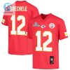 Shane Buechele 12 Kansas City Chiefs Super Bowl Lvii Champions Youth Game Jersey Red stylepulseusa 1