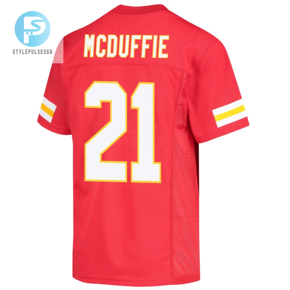 Trent Mcduffie 21 Kansas City Chiefs Super Bowl Lvii Champions Youth Game Jersey  Red 