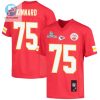 Darian Kinnard 75 Kansas City Chiefs Super Bowl Lvii Champions Youth Game Jersey Red stylepulseusa 1