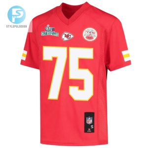 Darian Kinnard 75 Kansas City Chiefs Super Bowl Lvii Champions Youth Game Jersey Red stylepulseusa 1 2