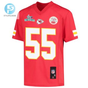 Frank Clark 55 Kansas City Chiefs Super Bowl Lvii Champions Youth Game Jersey Red stylepulseusa 1 2