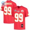 Khalen Saunders 99 Kansas City Chiefs Super Bowl Lvii Champions Youth Game Jersey Red stylepulseusa 1