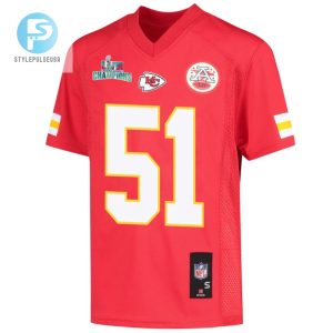 Mike Danna 51 Kansas City Chiefs Super Bowl Lvii Champions Youth Game Jersey Red stylepulseusa 1 2