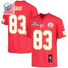 Noah Gray 83 Kansas City Chiefs Super Bowl Lvii Champions Youth Game Jersey Red stylepulseusa 1