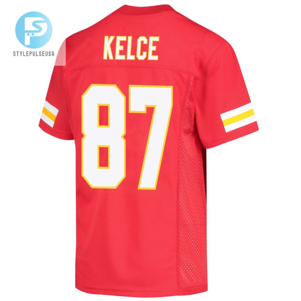 Travis Kelce 87 Kansas City Chiefs Super Bowl Lvii Champions Youth Game Jersey  Red 