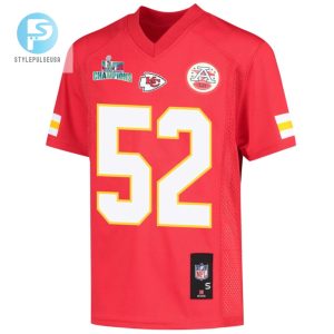 Creed Humphrey 52 Kansas City Chiefs Super Bowl Lvii Champions Youth Game Jersey Red stylepulseusa 1 2