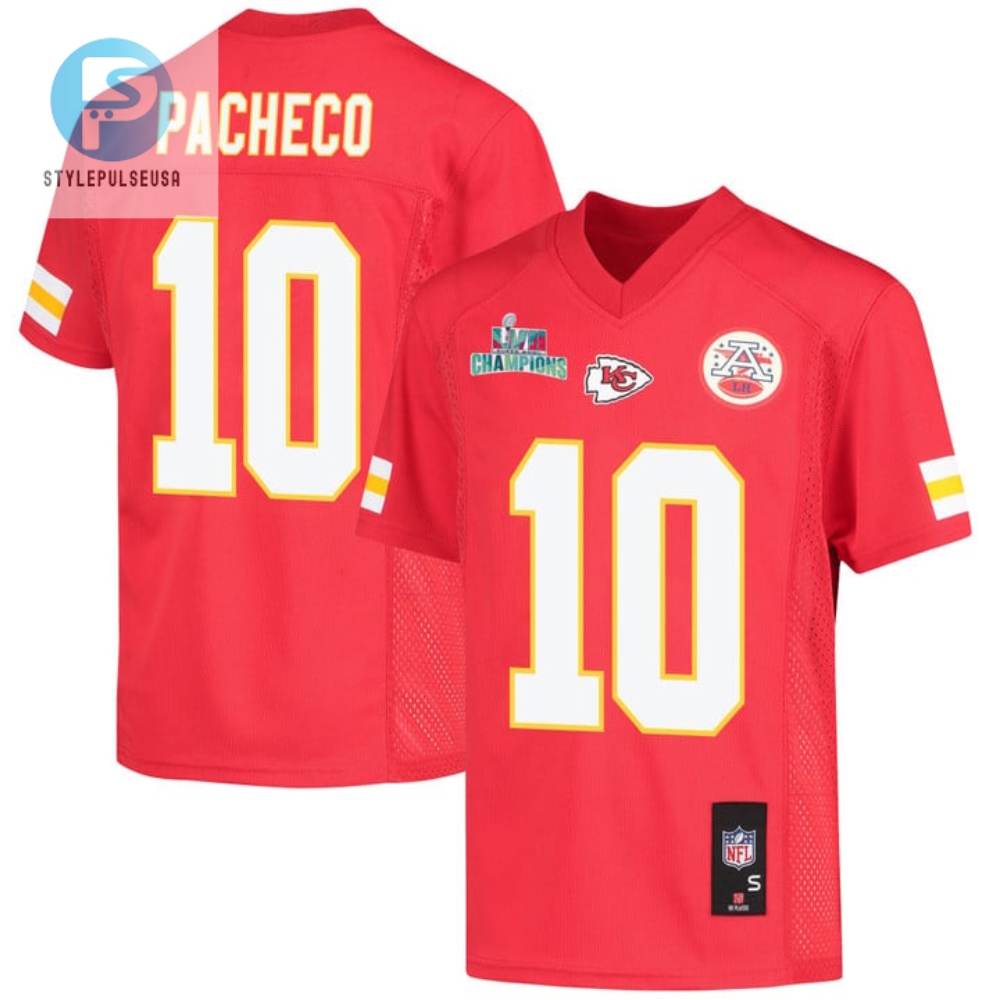Isiah Pacheco 10 Kansas City Chiefs Super Bowl Lvii Champions Youth Game Jersey Red stylepulseusa 1