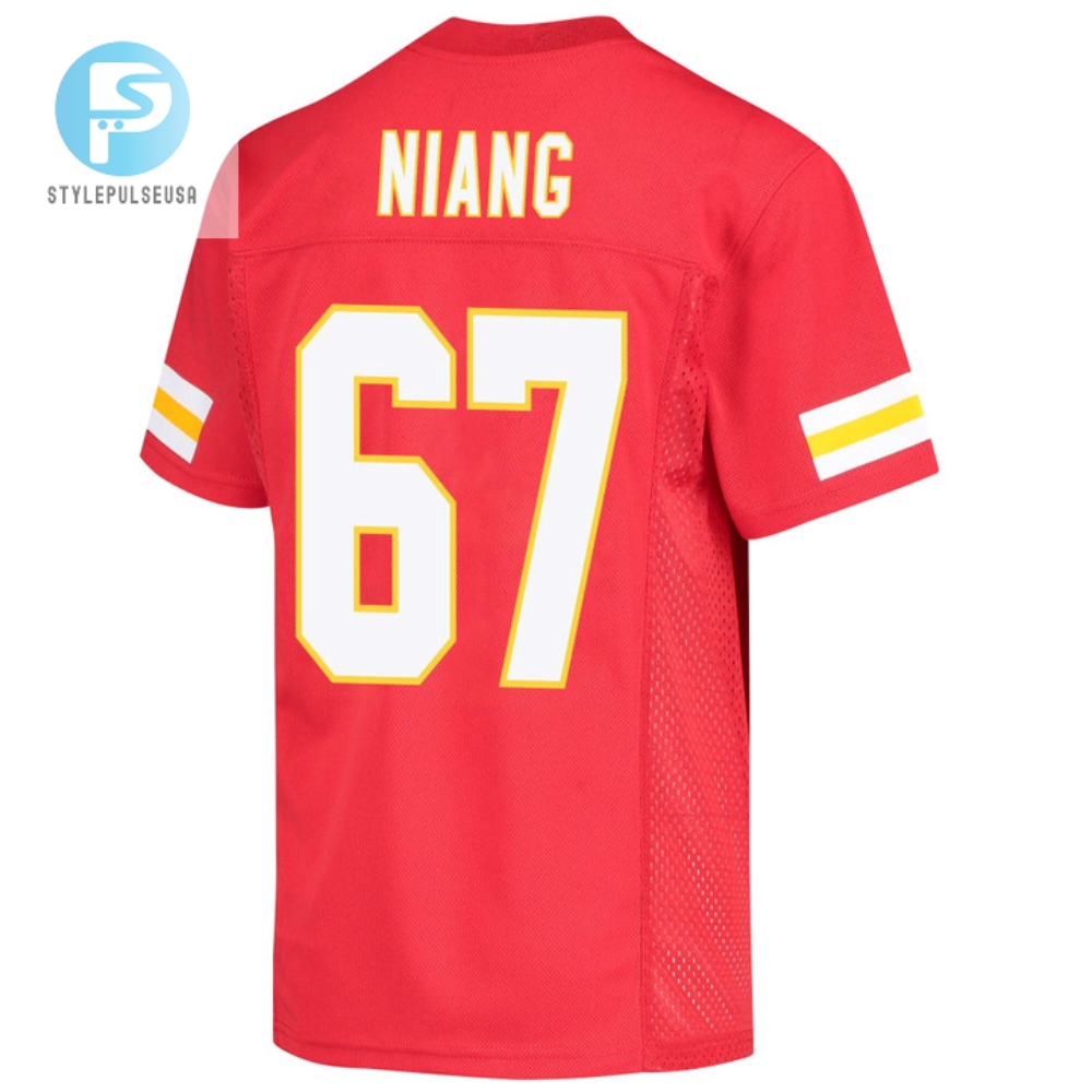 Lucas Niang 67 Kansas City Chiefs Super Bowl Lvii Champions Youth Game Jersey  Red 
