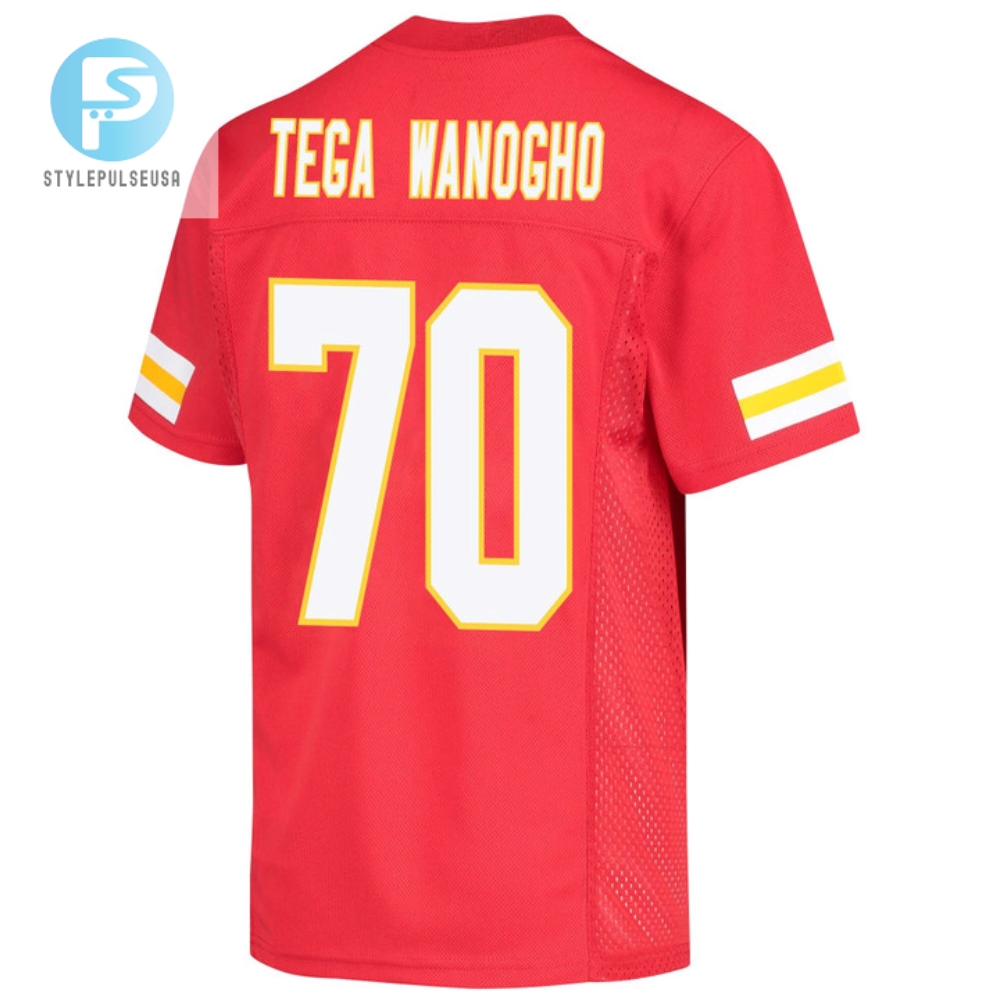 Prince Tega Wanogho 70 Kansas City Chiefs Super Bowl Lvii Champions Youth Game Jersey  Red 