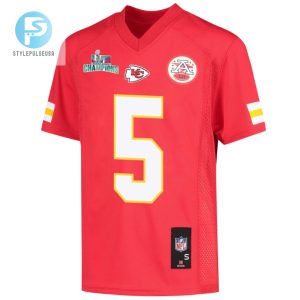 Tommy Townsend 5 Kansas City Chiefs Super Bowl Lvii Champions Youth Game Jersey Red stylepulseusa 1 2