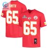 Trey Smith 65 Kansas City Chiefs Super Bowl Lvii Champions Youth Game Jersey Red stylepulseusa 1