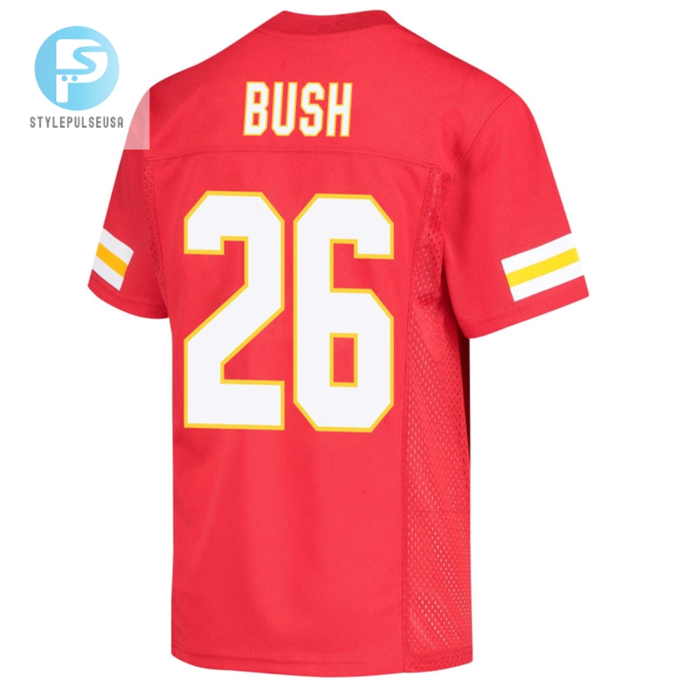 Deon Bush 26 Kansas City Chiefs Super Bowl Lvii Champions Youth Game Jersey  Red 