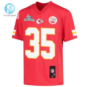 Jaylen Watson 35 Kansas City Chiefs Super Bowl Lvii Champions Youth Game Jersey Red stylepulseusa 1 2