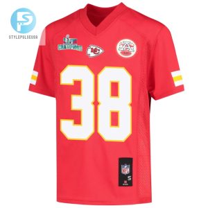 Ljarius Sneed 38 Kansas City Chiefs Super Bowl Lvii Champions Youth Game Jersey Red stylepulseusa 1 2