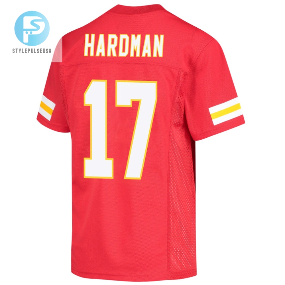 Mecole Hardman 17 Kansas City Chiefs Super Bowl Lvii Champions Youth Game Jersey  Red 