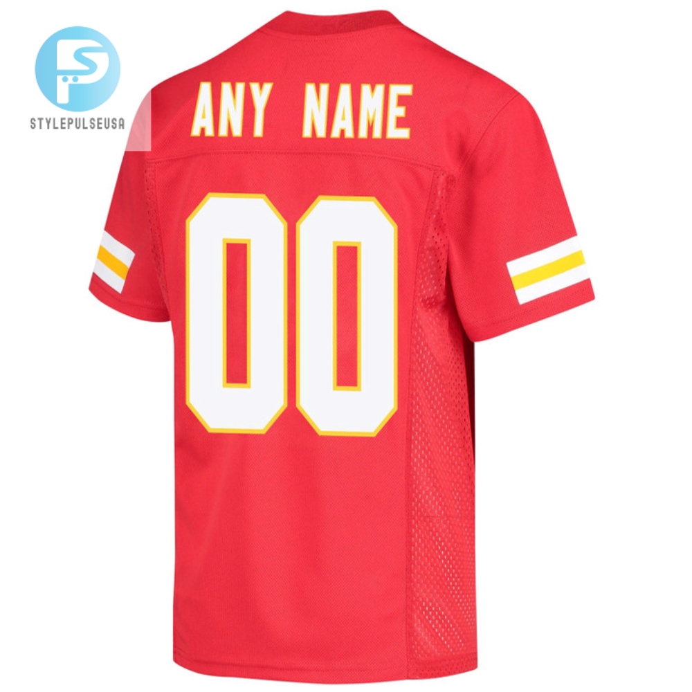 Custom Kansas City Chiefs Super Bowl Lvii Champions Youth Game Jersey  Red 